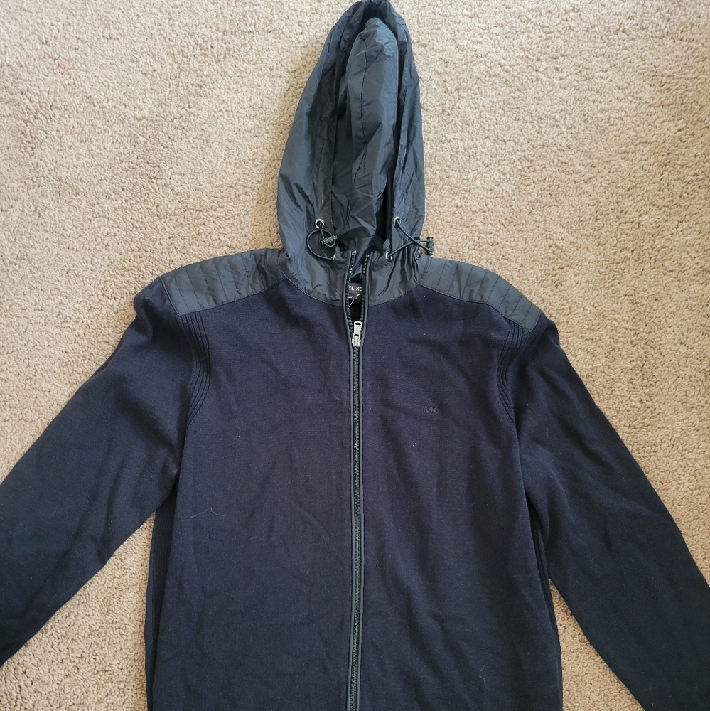 Michael kors jacket size small Black Hooded Zip-Up